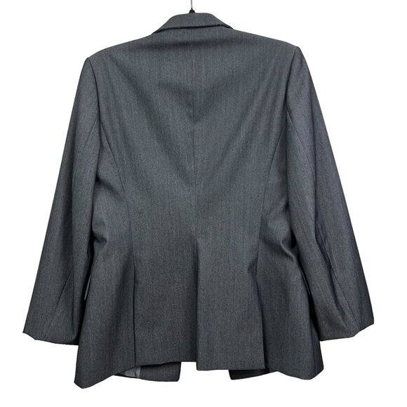 Tintoretto Womens Wool Blazer Single Button Double‎ Vented Lined Gray Size 32 - Picture 6 of 7
